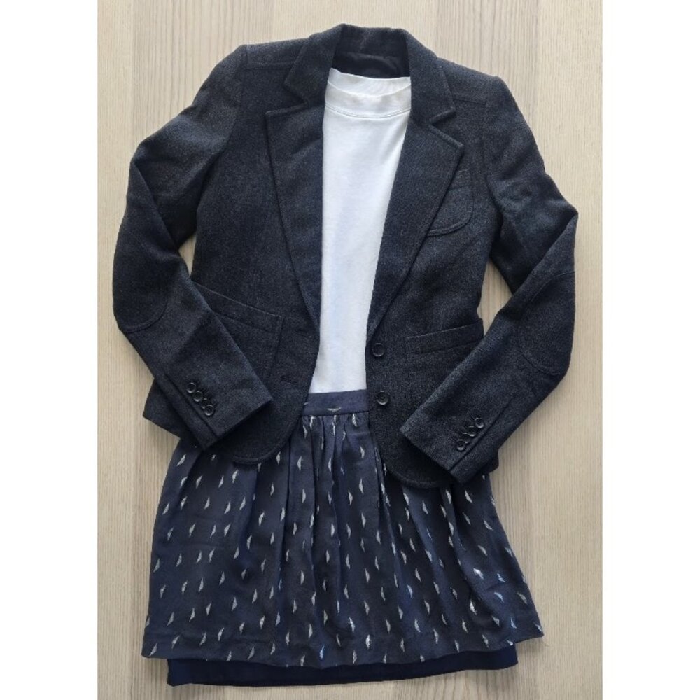 Club Monaco Silk Metallic Leaf Mini Skirt - Picture 2 of 8